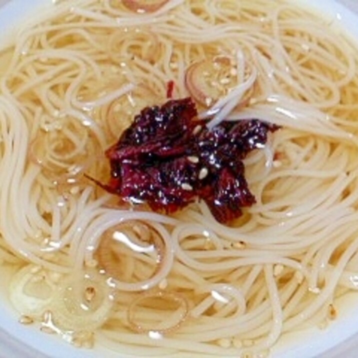 梅シソとみょうがのにゅうめん